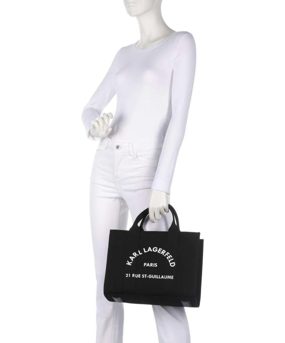 K/Rue St Guillaume Medium Handtasche Canvas schwarz