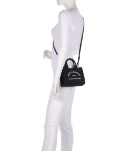 K/Rue St Guillaume Mini Umhängetasche Canvas schwarz