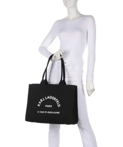 K/Rue St Guillaume Shopper Canvas schwarz