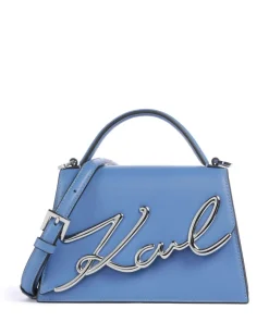K/Signature 2.0 Handtasche genarbtes Rindsleder blau