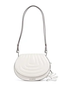 K/Wellen Schultertasche Lederimitat creme