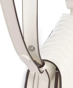 K/Wellen Schultertasche Lederimitat creme