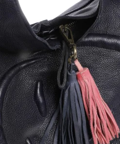 Lachnerstrasse 5 Shopper genarbtes Rindsleder navy