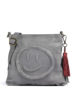 Lachnerstrasse 4 Umhängetasche genarbtes Rindsleder grau