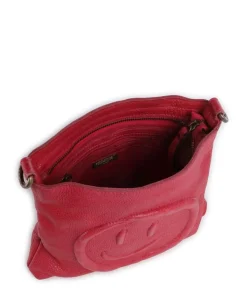 Lachnerstrasse 4 Umhängetasche genarbtes Rindsleder pink