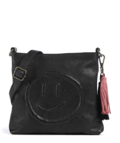 Lachnerstrasse 4 Umhängetasche genarbtes Rindsleder schwarz