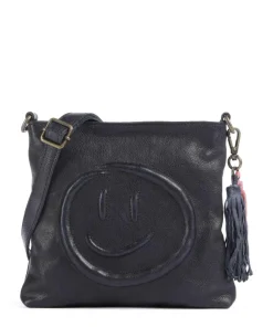 Lachnerstrasse 4 Umhängetasche genarbtes Rindsleder navy