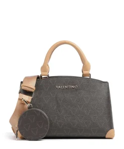 Lady Re Handtasche Lederimitat dunkelbraun