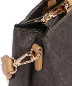 Lady Re Handtasche Lederimitat dunkelbraun