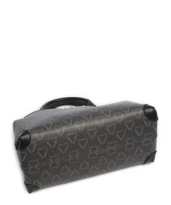 Lady Re Handtasche Lederimitat schwarz