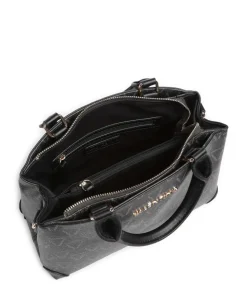 Lady Re Handtasche Lederimitat schwarz