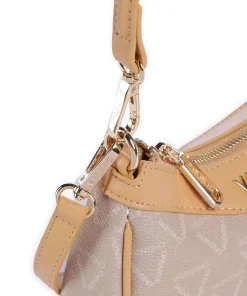 Lady Re Schultertasche Lederimitat beige