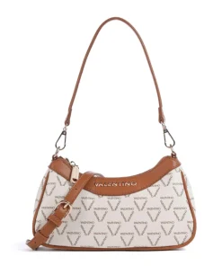 Lady Re Schultertasche Lederimitat creme