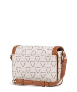 Lady Re Umhängetasche Lederimitat weiß/braun