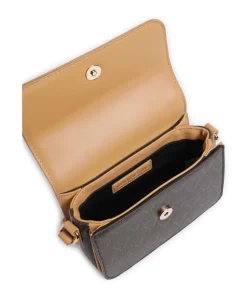 Lady Re Umhängetasche Lederimitat dunkelbraun