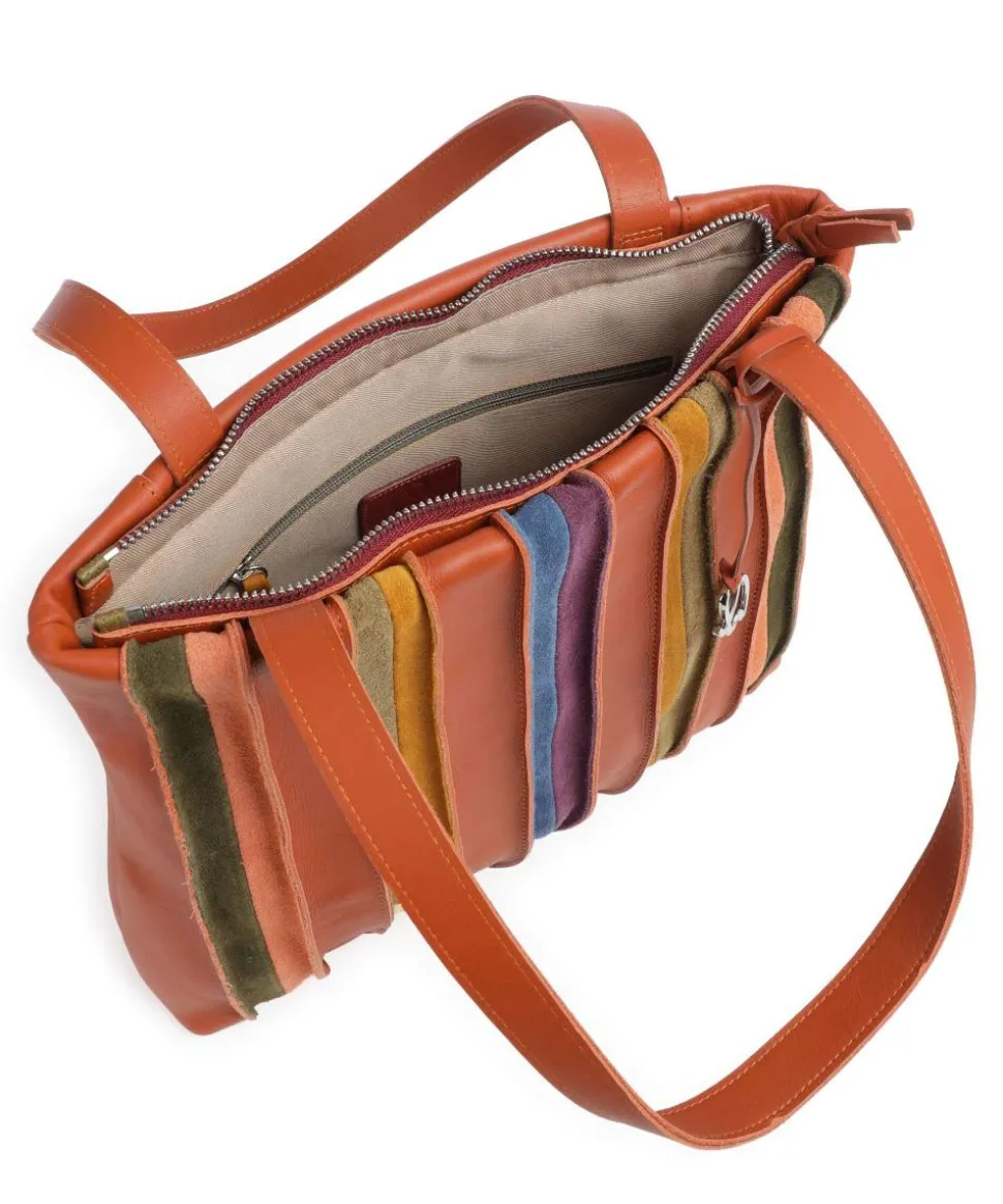 Laguna Shopper Nappaleder, Veloursleder terrakotta