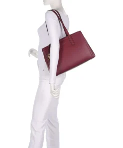 Laila Medium Shopper genarbtes Rindsleder wein