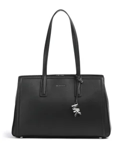 Laila Medium Shopper genarbtes Rindsleder schwarz