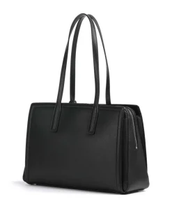 Laila Medium Shopper genarbtes Rindsleder schwarz