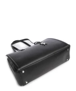 Laila Medium Shopper genarbtes Rindsleder schwarz