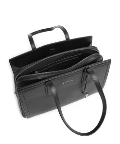 Laila Medium Shopper genarbtes Rindsleder schwarz