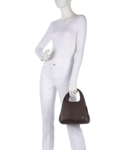 Lana 23 Handtasche genarbtes Leder dunkelbraun