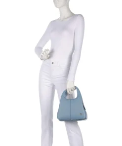 Lana 23 Handtasche genarbtes Leder hellblau