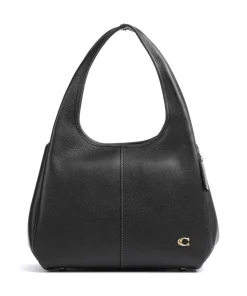 Lana Beuteltasche genarbtes Leder schwarz