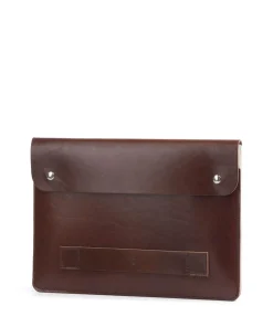 Laptophülle 13″ fein genarbtes Rindsleder dunkelbraun