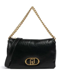 Lapuffy Schultertasche Lederimitat schwarz