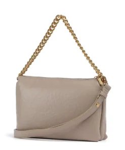 Lapuffy Schultertasche Lederimitat beige