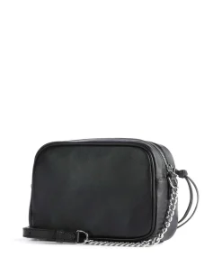 Laura Umhängetasche fein genarbtes Leder schwarz