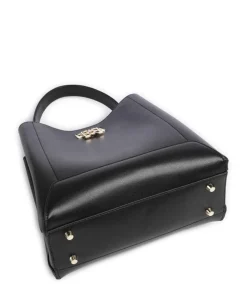 Laurie Handtasche fein genarbtes Leder schwarz