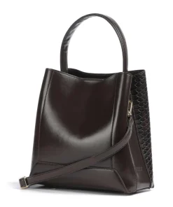 Laurie Handtasche geprägtes Rindsleder dunkelbraun