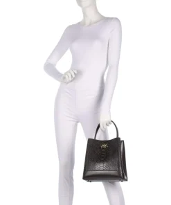 Laurie Handtasche geprägtes Rindsleder dunkelbraun