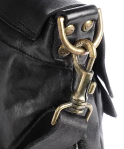 Lavata Schultertasche genarbtes Rindsleder schwarz