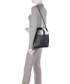 Leather Classics Cecilia Handtasche fein genarbtes Leder schwarz