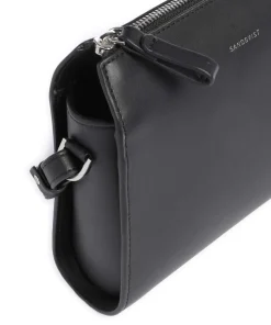 Leather Classics Frances Umhängetasche fein genarbtes Rindsleder schwarz