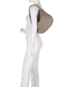 Lenah Beuteltasche genarbtes Rindsleder taupe