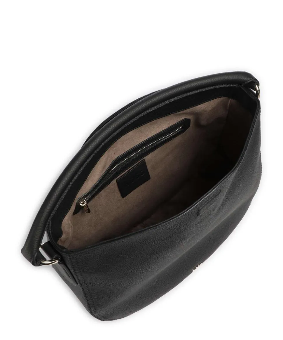 Lenah Beuteltasche genarbtes Rindsleder schwarz