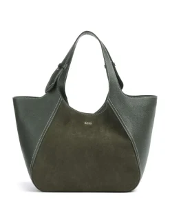 Lenah Big Shopper genarbtes Rindsleder, aufgerautes Rindsleder khaki