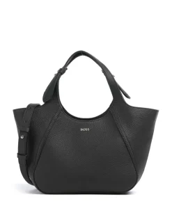Lenah Small Handtasche genarbtes Rindsleder schwarz