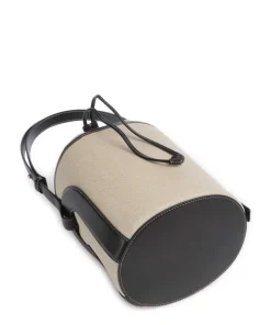 Lido S Bucket bag Canvas beige/schwarz