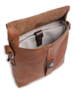 Lift Umhängetasche genarbtes Leder cognac