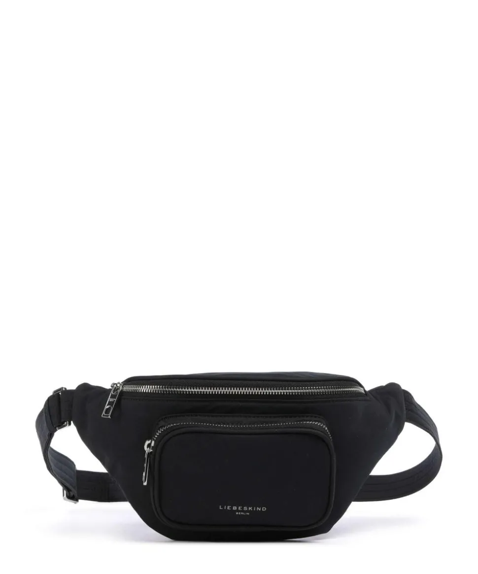 Lila Nylon M Gürteltasche Textil schwarz