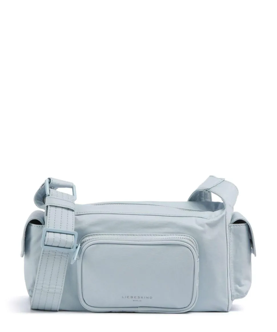 Lila Nylon S Schultertasche Textil hellblau