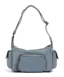 Lila Sheep Natural S Schultertasche Schafsleder blaugrau