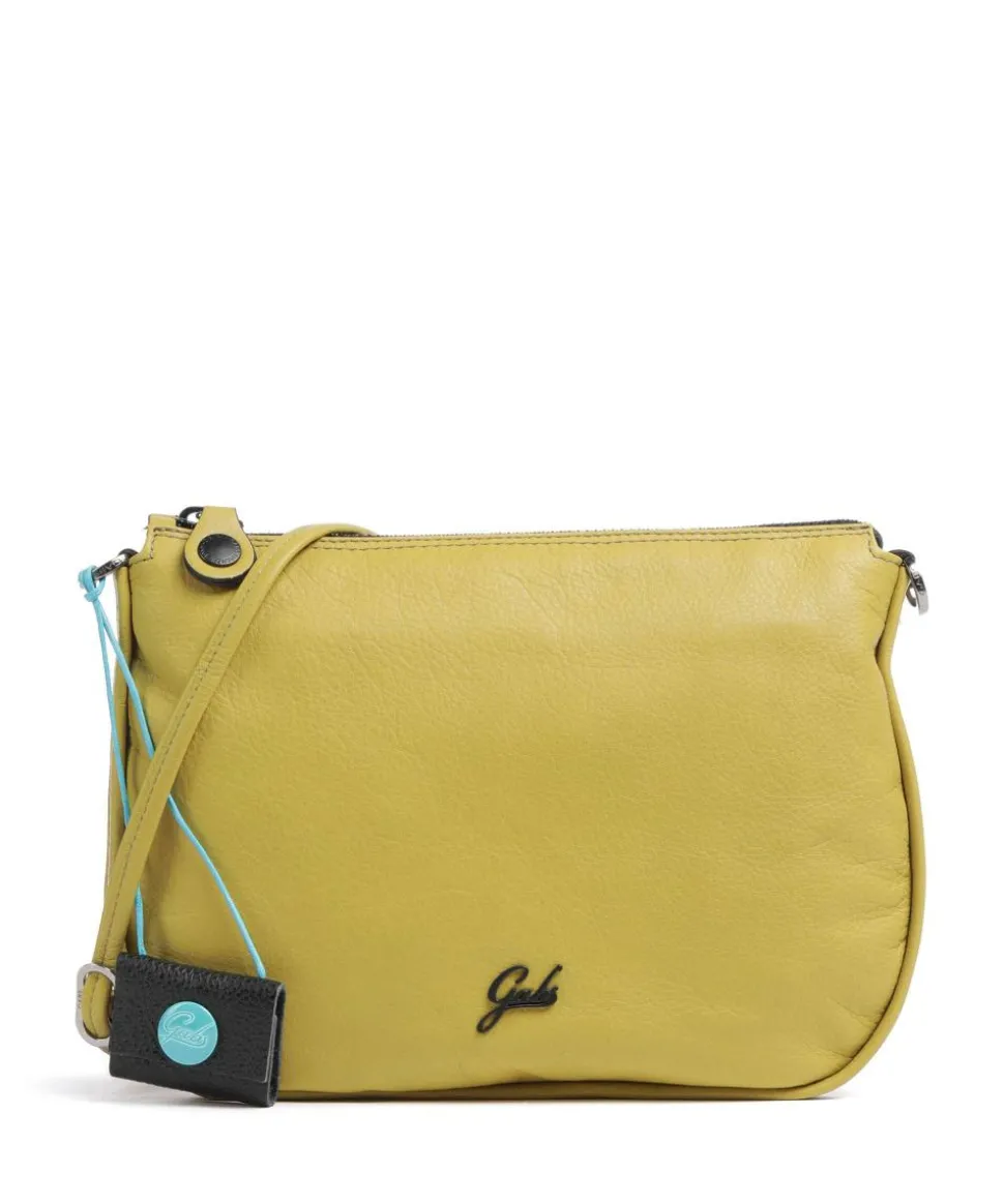 Lilli Schultertasche genarbtes Kalbsleder gelbgrün