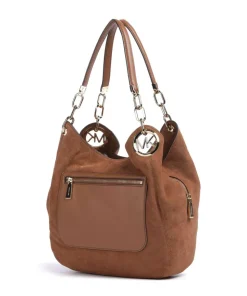 Lillie Beuteltasche aufgerautes Rindsleder braun