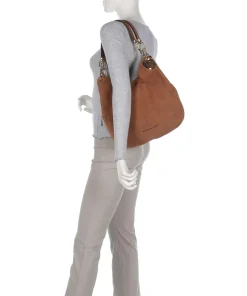 Lillie Beuteltasche aufgerautes Rindsleder braun